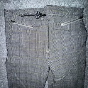 Checkered lined slacks